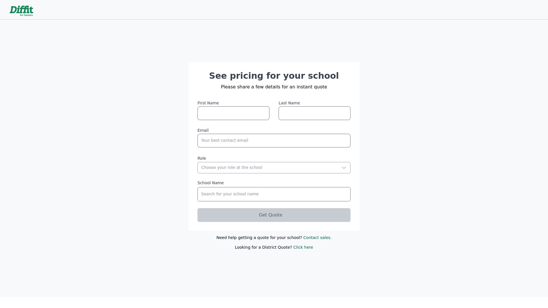 Diffit pricing page